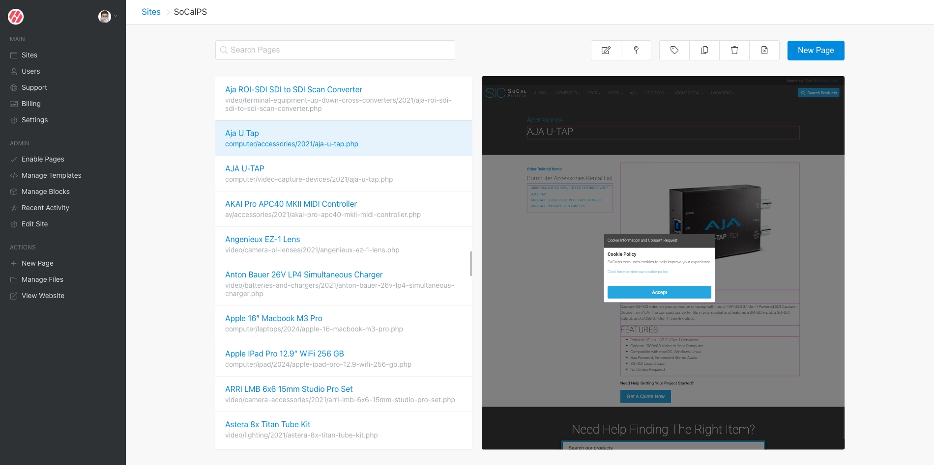 SoCalPS - Custom CMS & Product Management